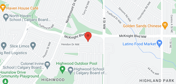 map of 304 HENDON Drive NW